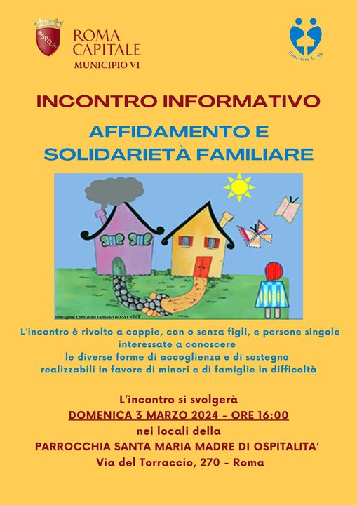 Incontro informativo – Affidamento e Solidarietà Familiare